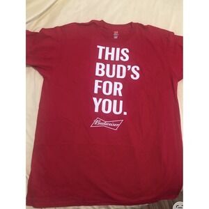 Budweiser This Bud's For You Hanes Shirt Adult XL